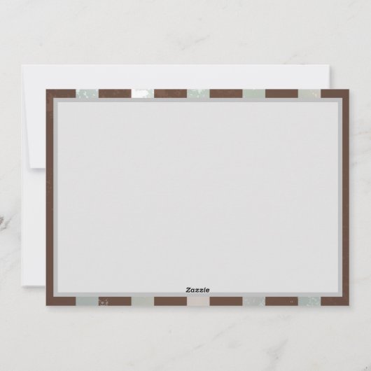 Steampunk Clock- en Turquoise-Rozen op gestreept Feestdagenkaart (Achterkant)