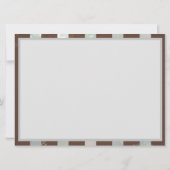 Steampunk Clock- en Turquoise-Rozen op gestreept Kaart (Achterkant)