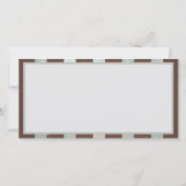 Steampunk Clock- en Turquoise-Rozen op gestreept Kaart (Achterkant)