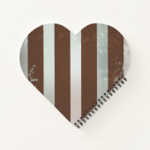 Steampunk Clock- en Turquoise-Rozen op gestreept Notitieboek (Achterkant)