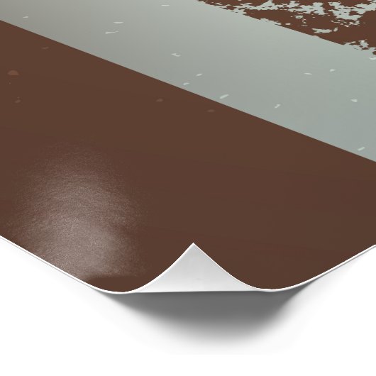 Steampunk Clock- en Turquoise-Rozen op gestreept Perfect Poster (Hoek)