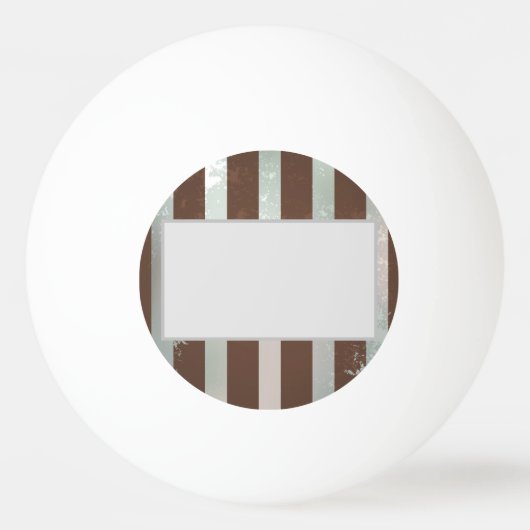 Steampunk Clock- en Turquoise-Rozen op gestreept Pingpongballen (Achterkant)