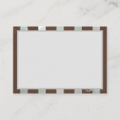 Steampunk Clock- en Turquoise-Rozen op gestreept Visitekaartje (Achterkant)