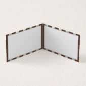 Steampunk Clock- en Turquoise-Rozen op gestreept Visitekaartjes (Binnen)