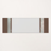 Steampunk Clock- en Turquoise-Rozen op gestreept Yogamat (Achterkant (horizontaal))