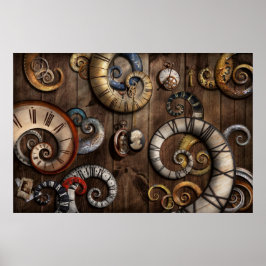 Steampunk - Clock - Machine Poster