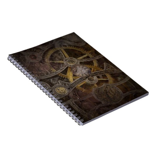 Steampunk Clock-tandwielen notebook Notitieboek (Rechterzijde)