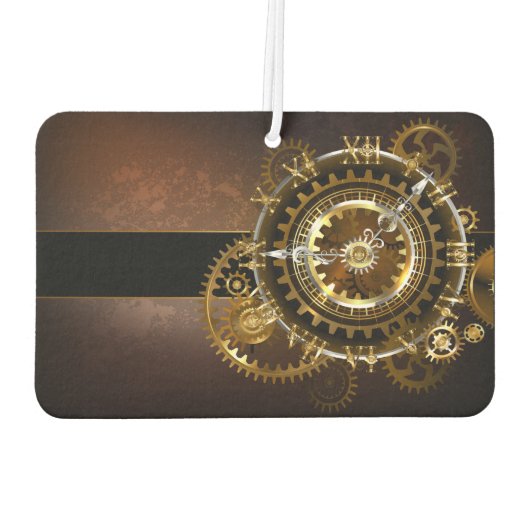 Steampunk clock with antique gears luchtverfrisser (Achterkant)