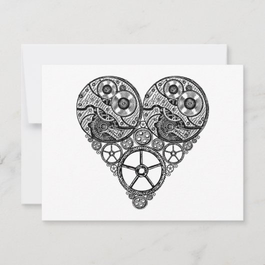 Steampunk Clock Works en Gear Heart Valentijn (Voorkant)
