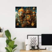 Steampunk Clocks Poster (Thuiskantoor)