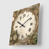 Steampunk Clocks Wall Clock Vierkante Klok (Hoek)