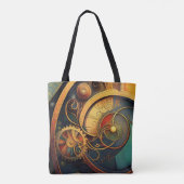 Steampunk Clockwork Abstract Design Draagtas (Achterkant)