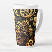 Steampunk Clockwork Gears 1004 Latte Mok (Rechterhoek)