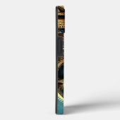 Steampunk Clockwork Gold en Blauwgroen Case-Mate iPhone Case (Achterkant / Rechts)