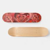 steampunk clockwork heart skateboard (Horz)