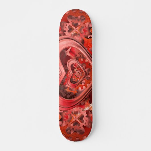 steampunk clockwork heart skateboard (Devant)