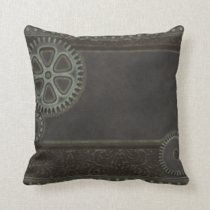 Steampunk Cog. en Bolt Pillow Kussen