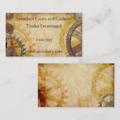 Steampunk Cogs en Gears Visitekaartje (Voorkant / Achterkant)