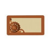 Steampunk Cogs Gears Bruiloft Mailing Adres Label (Voorkant)
