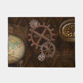 Steampunk Cogs, Gears, Wereldbol & Skelton Key Deurmat