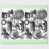 Steampunk Collage #1 door Geinspireerd Cadeaupapier (Vlak)