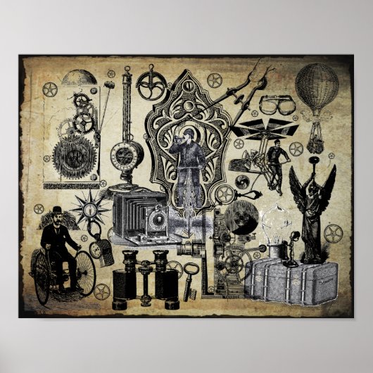 Steampunk Collage #3 Poster (Voorkant)