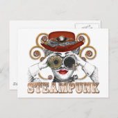 steampunk collage briefkaart (Voorkant / Achterkant)