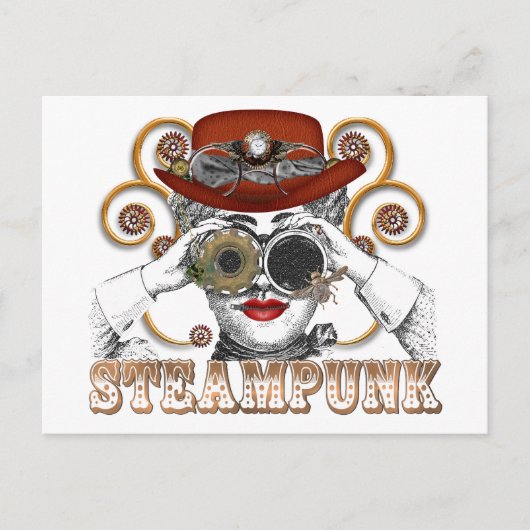 steampunk collage briefkaart (Voorkant)