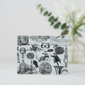 Steampunk Collage Nummer 2 Briefkaart (Staand voorkant)