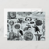 Steampunk Collage Nummer 2 Briefkaart (Voorkant / Achterkant)
