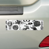 Steampunk Collage Nummer 2 Bumpersticker (Op auto)
