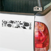 Steampunk Collage Nummer 2 Bumpersticker (Op Truck)