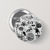 Steampunk Collage Nummer 2 Ronde Button 5,7 Cm (Voorkant /achterkant)