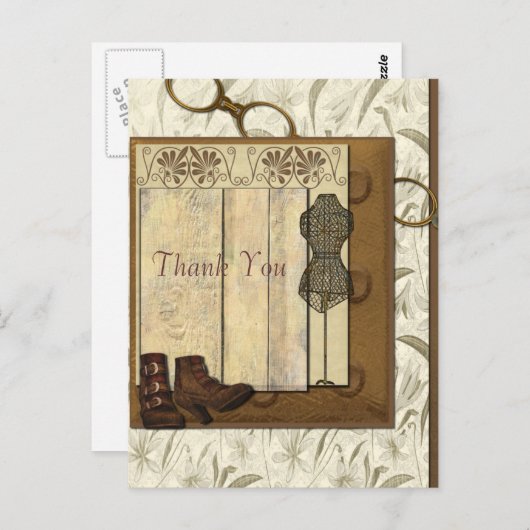 Steampunk Collage Verjaardag Briefkaart (Voorkant / Achterkant)