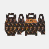 Steampunk Colorful Rusty Airships Monogram Gable Bedankdoosjes (Uitgevouwen)