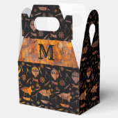 Steampunk Colorful Rusty Airships Monogram Gable Bedankdoosjes (Geopend)