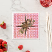 Steampunk Compass Star Paper Napkins Servet (Insitu)