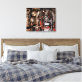Steampunk - Controleer de meters Canvas Afdruk (Insitu (Slaapkamer))
