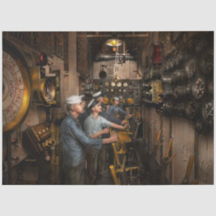 Steampunk - Controles op de USS Washington 1920 Tissuepapier