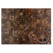 Steampunk Copper Cogs Snijplank (Voorkant)
