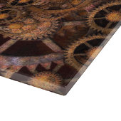 Steampunk Copper Cogs Snijplank (Hoek)