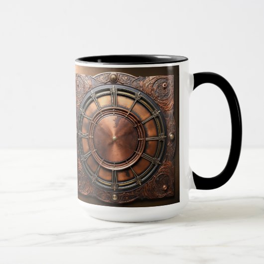 Steampunk Copper Time Face Mok (Rechts)