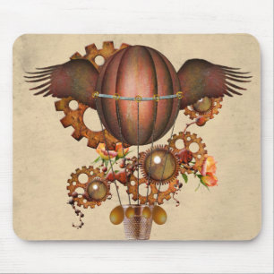 Steampunk Copper Winged ballon Muismat