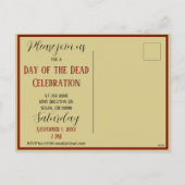 Steampunk Crâne Vintage Floral Writing Invitation (Dos)