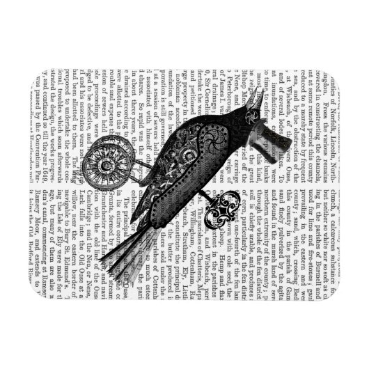 Steampunk Crow 2 Magneet (Horizontaal)