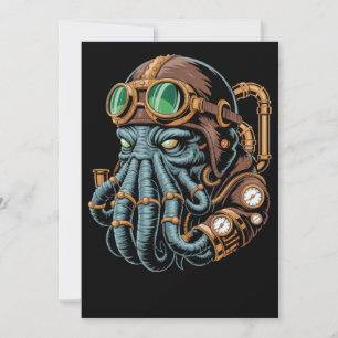 Steampunk Cthulhu monster Kaart