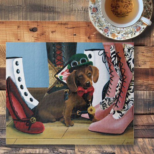 Steampunk Dachshund Legpuzzel