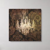 steampunk damask paris  chandelaar canvas afdruk (Voorkant)