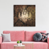steampunk damask paris  chandelaar canvas afdruk (Insitu (Woonkamer))