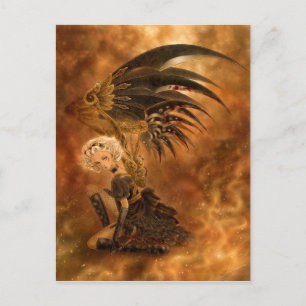 Steampunk Dark Angel Briefkaart